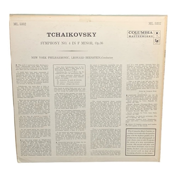LP Pyotr Ilyich Tchaikovsky: New York Philharmonic - Symphony No. 4 In F Minor - Picture 2 of 2